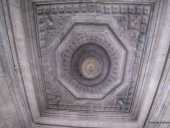 The art work on the ceiling