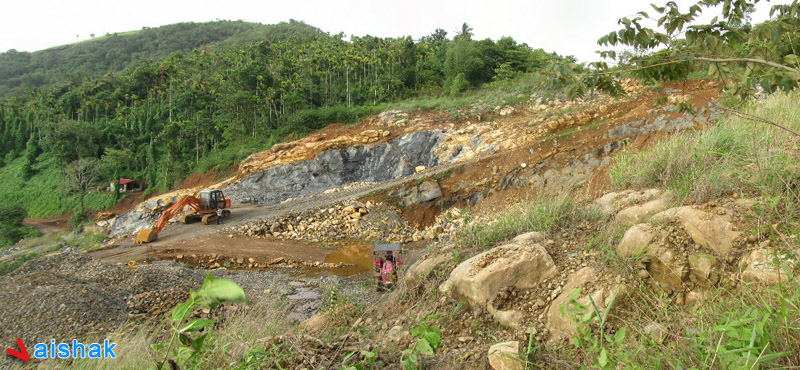 Rock Mining at Palakkayam Thattu